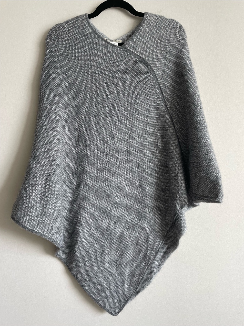 Fratelli Talli Wool Alpaca Poncho Gray Special Occasion Classic Minimal OS